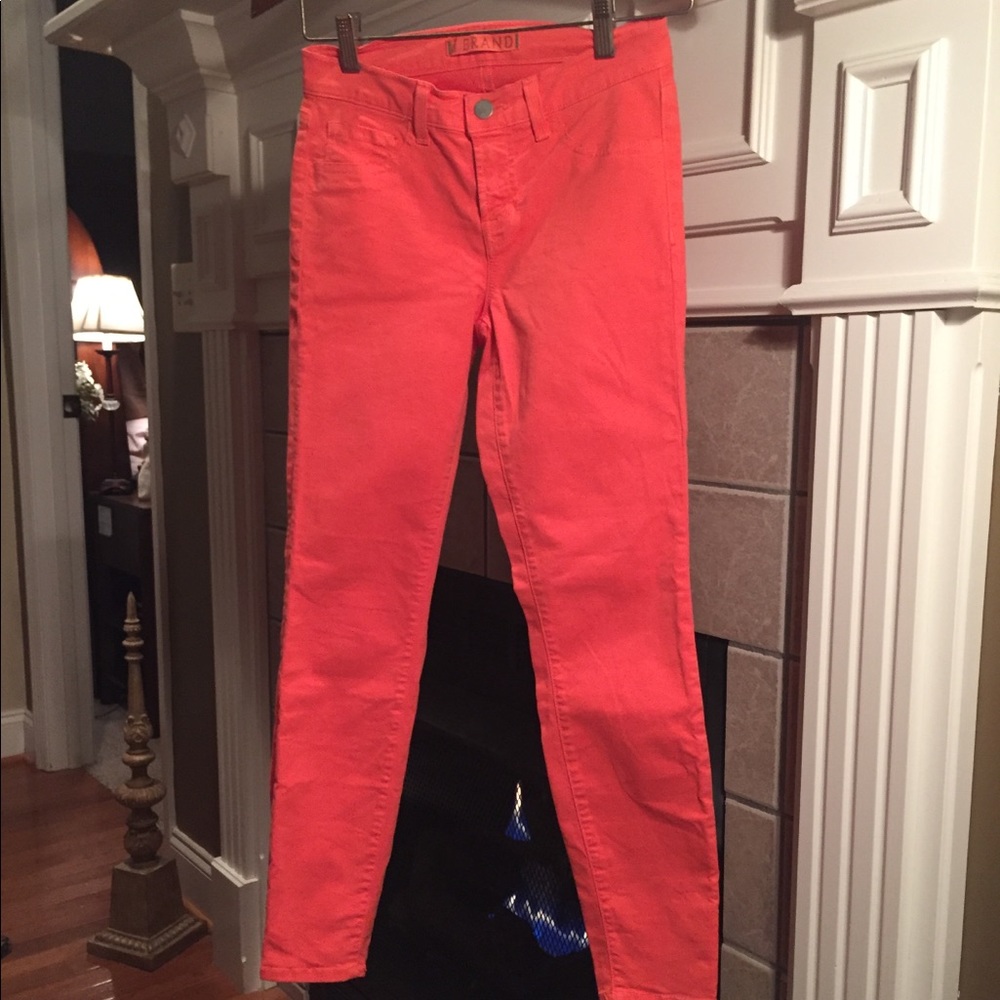 J Brand Tangerine skinnies size 25